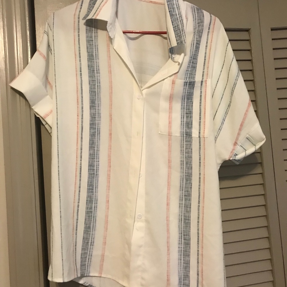 Striped button down shirt
